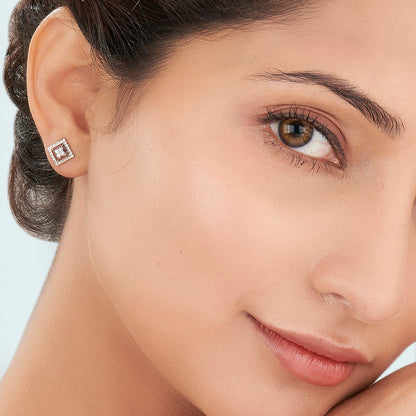 Regal Haven Diamond & Gold Stud Earrings for Women