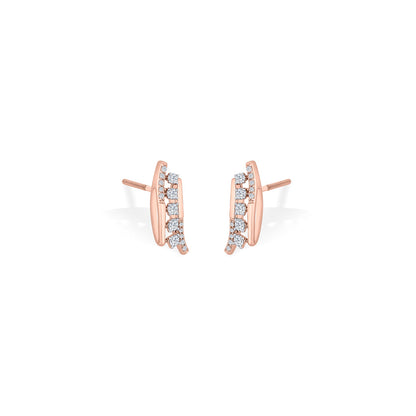 Ascend Glow Diamond & Gold Stud Earrings for Women
