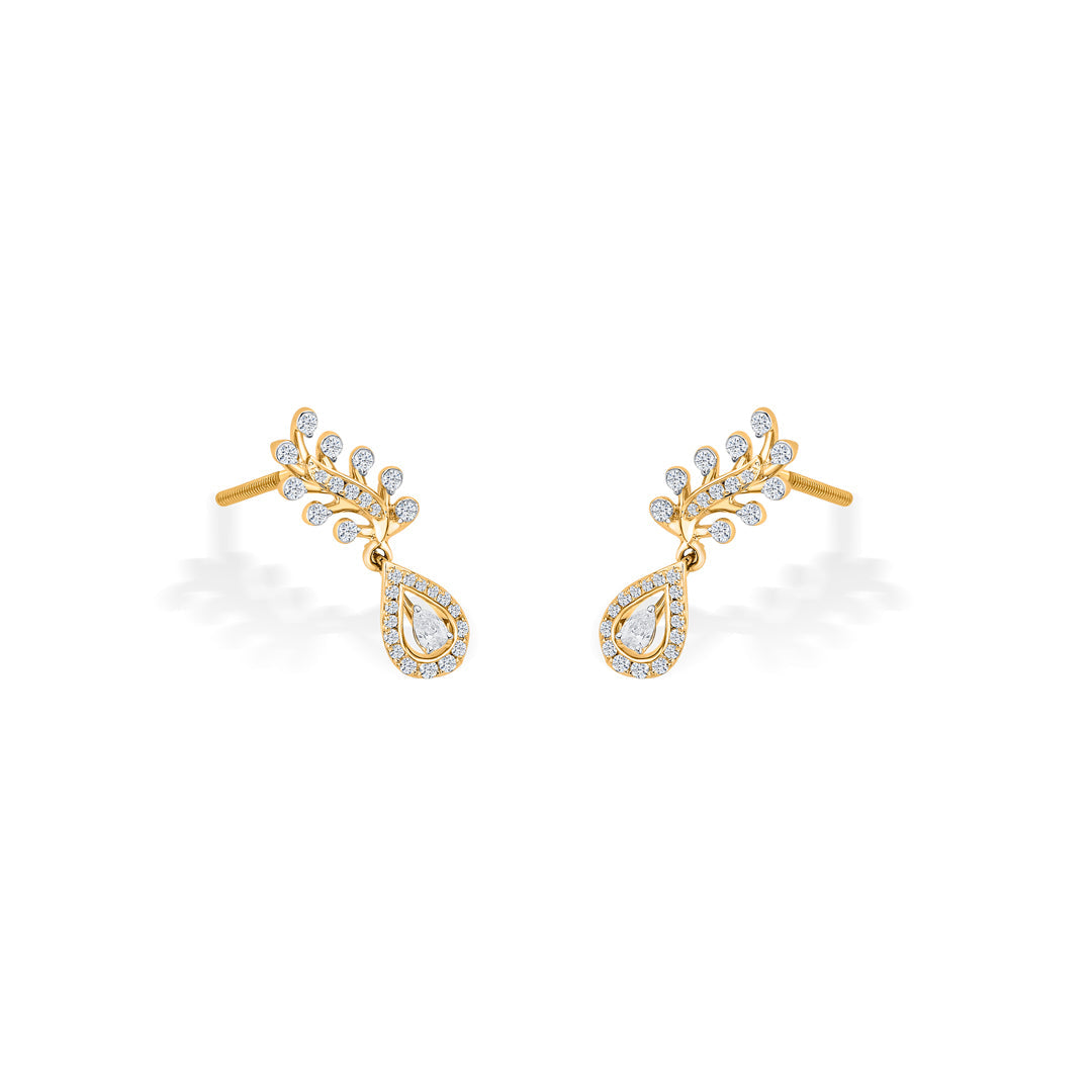 Luxe Drop Diamond & Gold Drops & Danglers Earrings for Women