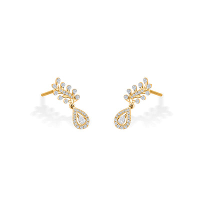 Luxe Drop Diamond & Gold Drops & Danglers Earrings for Women