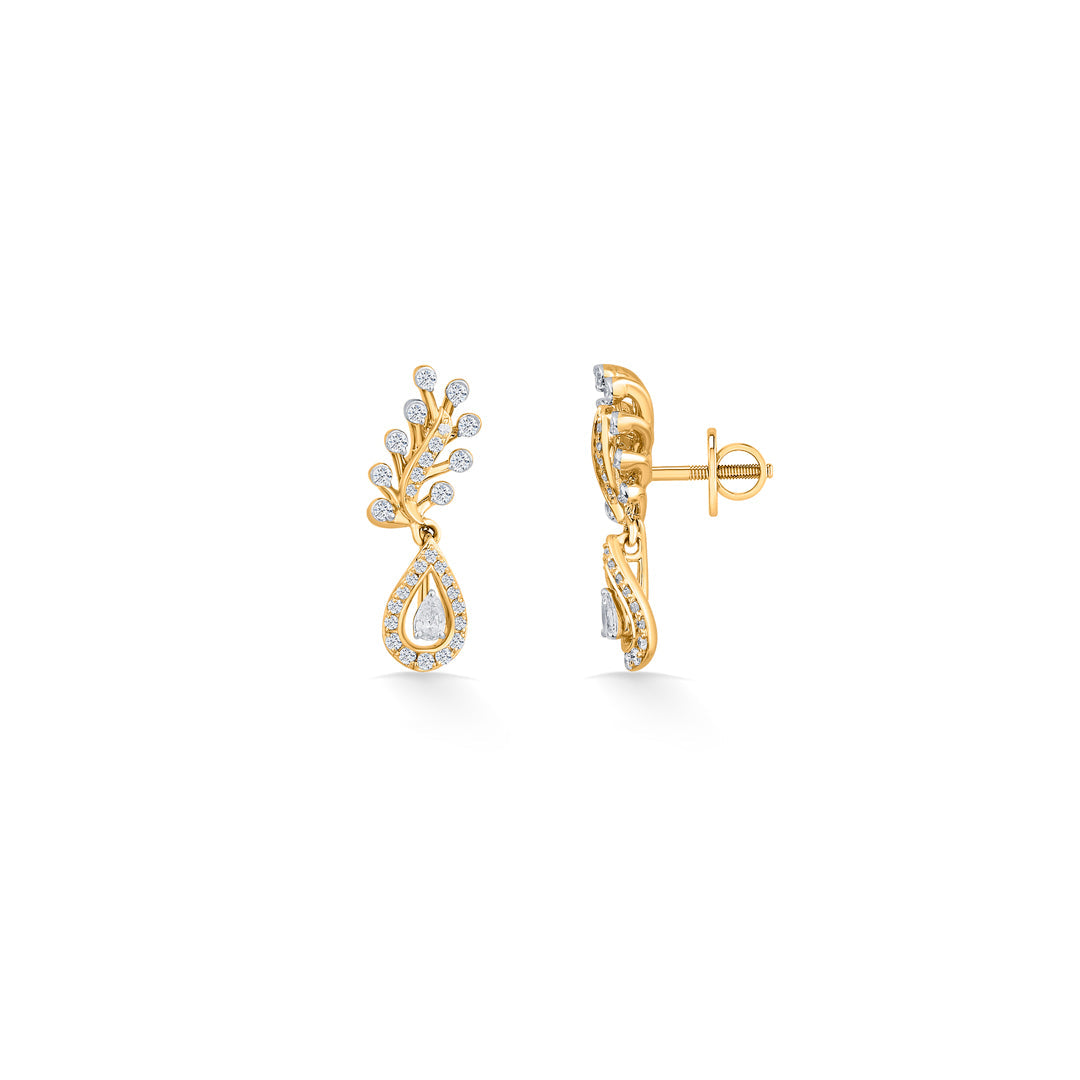 Luxe Drop Diamond & Gold Drops & Danglers Earrings for Women
