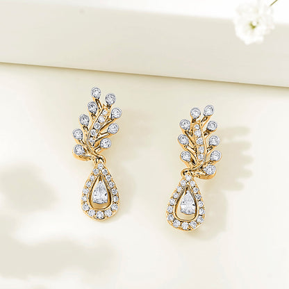 Luxe Drop Diamond & Gold Drops & Danglers Earrings for Women
