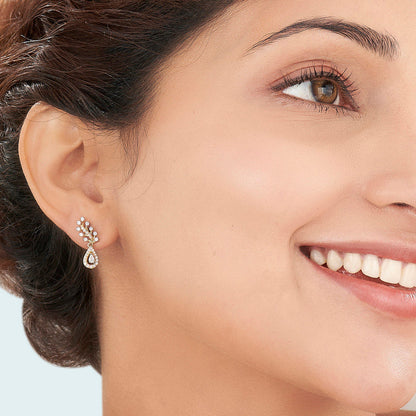 Luxe Drop Diamond & Gold Drops & Danglers Earrings for Women