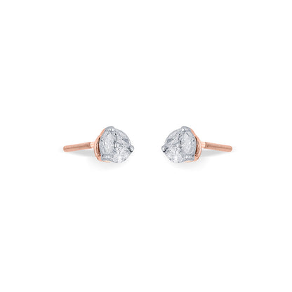 Heritage Glow Diamond & Gold Stud Earrings for Women