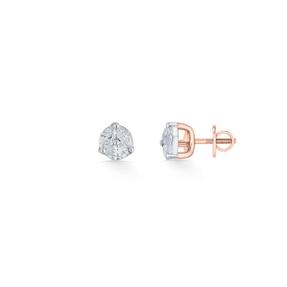 Heritage Glow Diamond & Gold Stud Earrings for Women