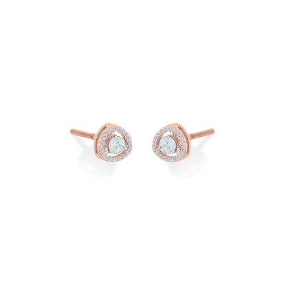 Cosmic Gleam Diamond & Gold Stud Earrings for Women