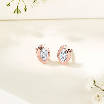 Golden Visionary Diamond & Gold Stud Earrings for Women