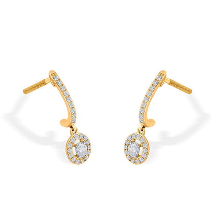 Stellar Loop Diamond & Gold Hoops & Huggies Earrings for Women