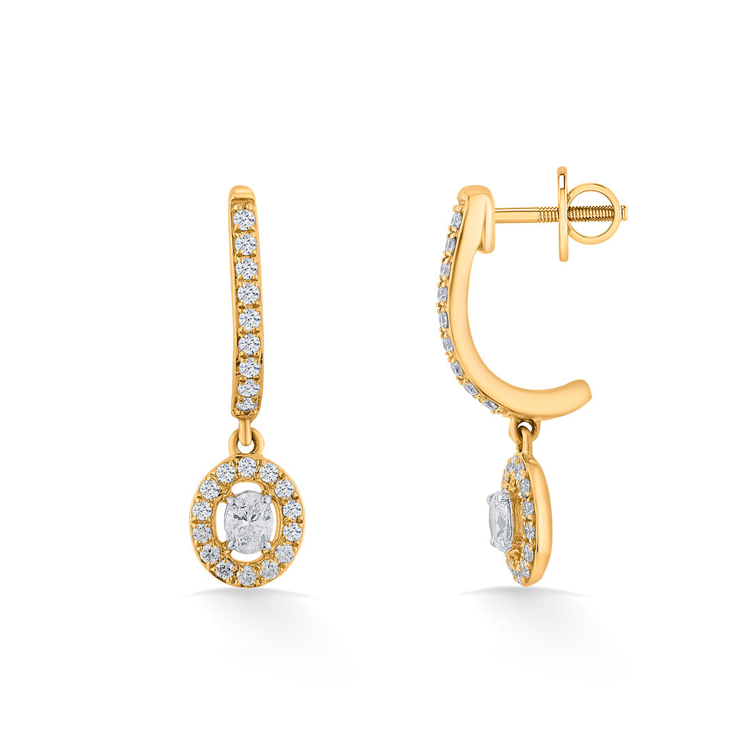 Stellar Loop Diamond & Gold Hoops & Huggies Earrings for Women