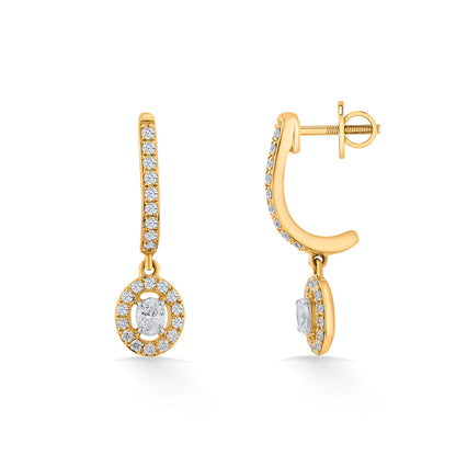 Stellar Loop Diamond & Gold Hoops & Huggies Earrings for Women