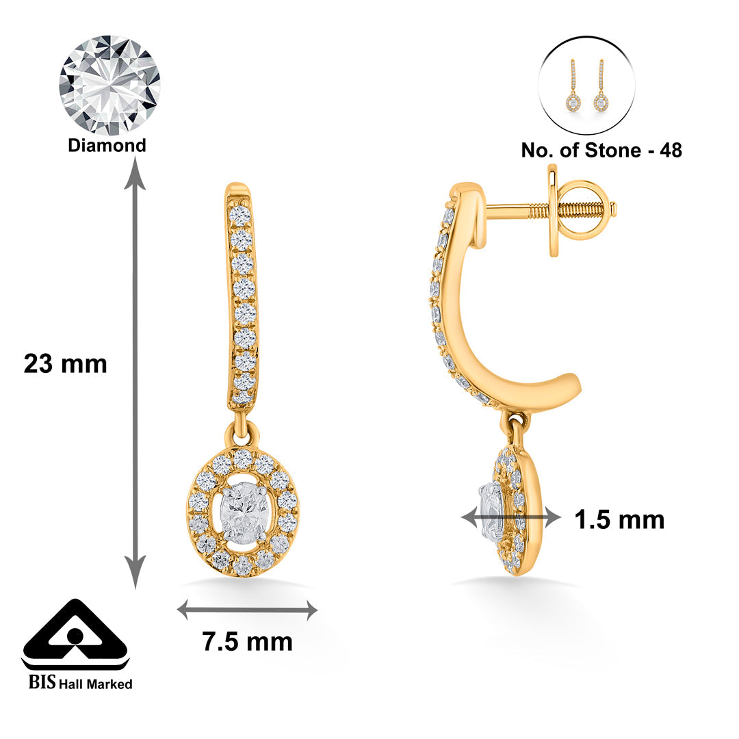Stellar Loop Diamond & Gold Hoops & Huggies Earrings for Women