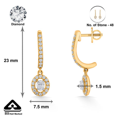 Stellar Loop Diamond & Gold Hoops & Huggies Earrings for Women