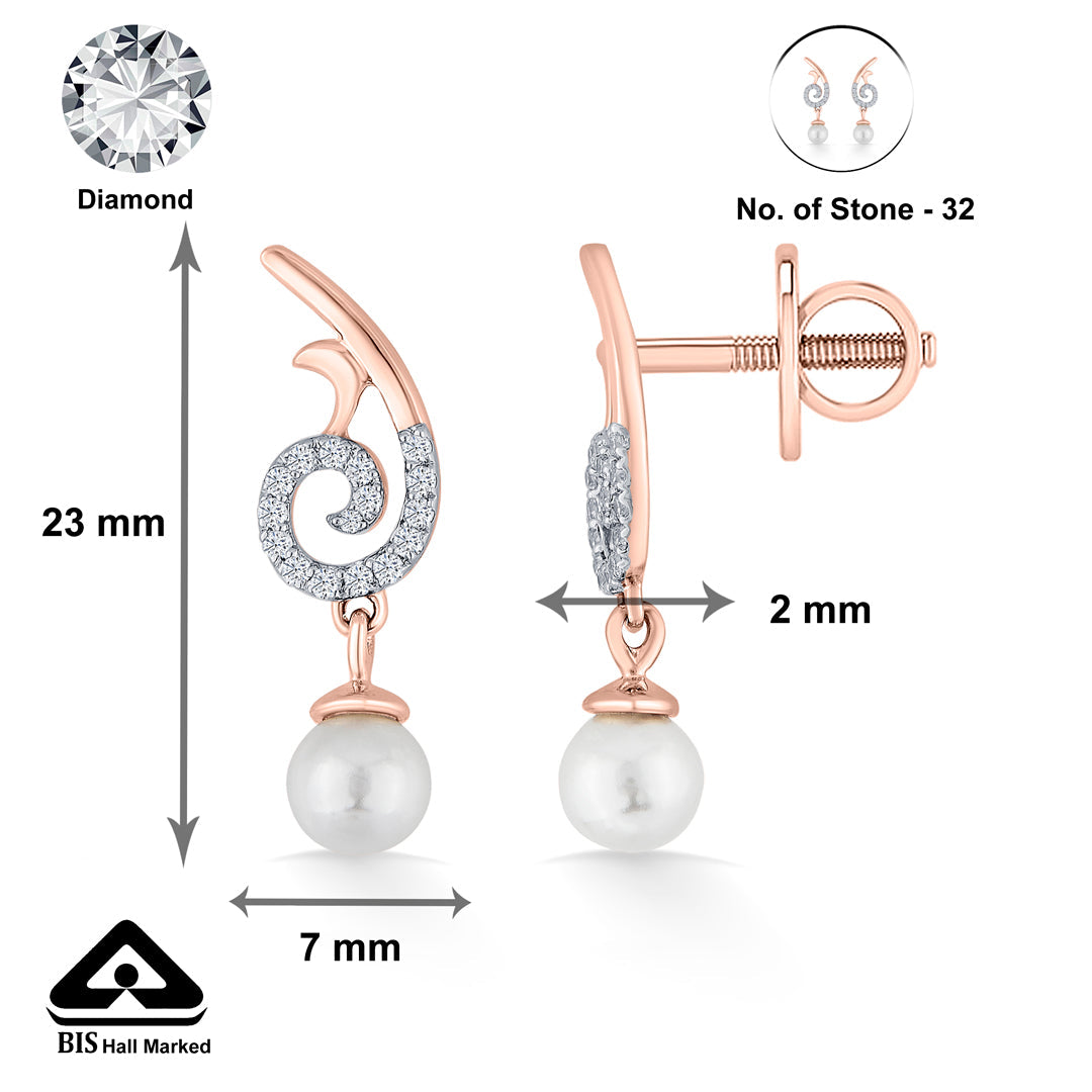 Iris Glow Diamond & Gold Drops & Danglers Earrings for Women