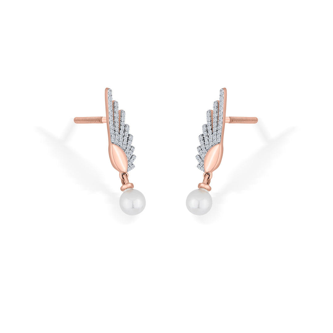 Pearl Brilliance Diamond & Gold Drops & Danglers Earrings for Women