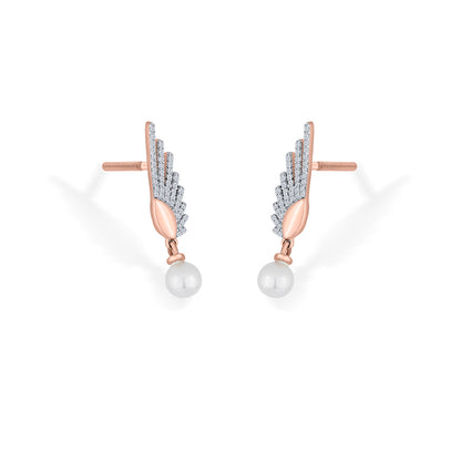Pearl Brilliance Diamond & Gold Drops & Danglers Earrings for Women