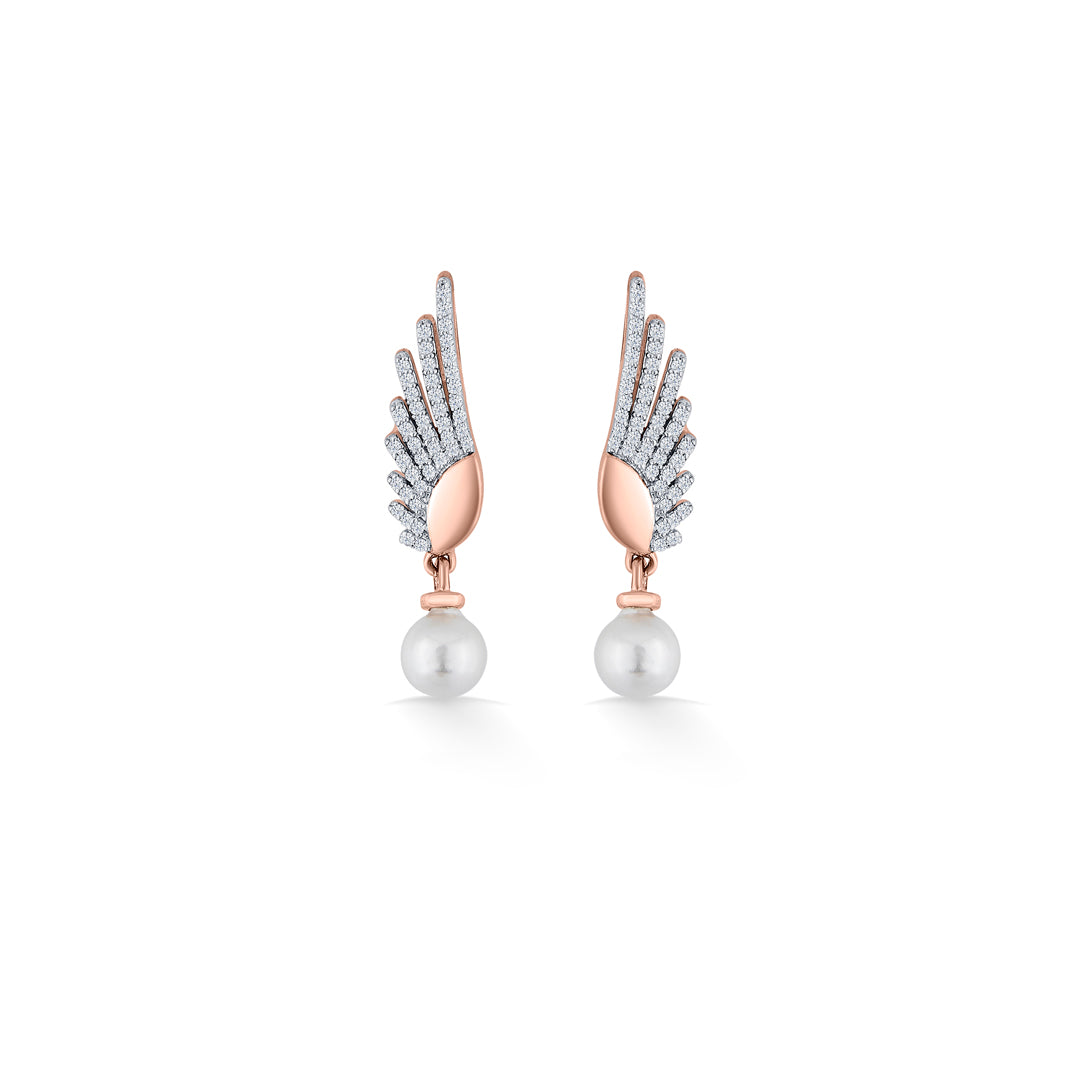 Pearl Brilliance Diamond & Gold Drops & Danglers Earrings for Women