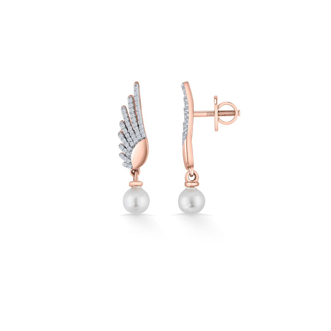 Pearl Brilliance Diamond & Gold Drops & Danglers Earrings for Women