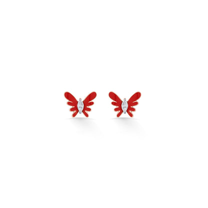 Cherry Bloom Diamond & Gold Stud Earrings for Women