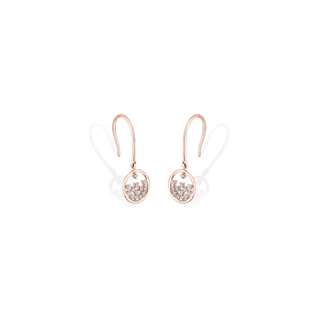 Infinite Links Diamond & Gold Drops & Danglers Earrings for Women
