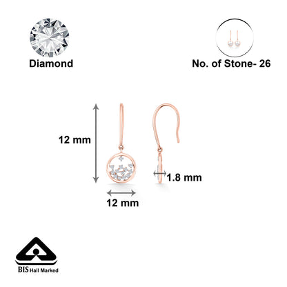 Infinite Links Diamond & Gold Drops & Danglers Earrings for Women