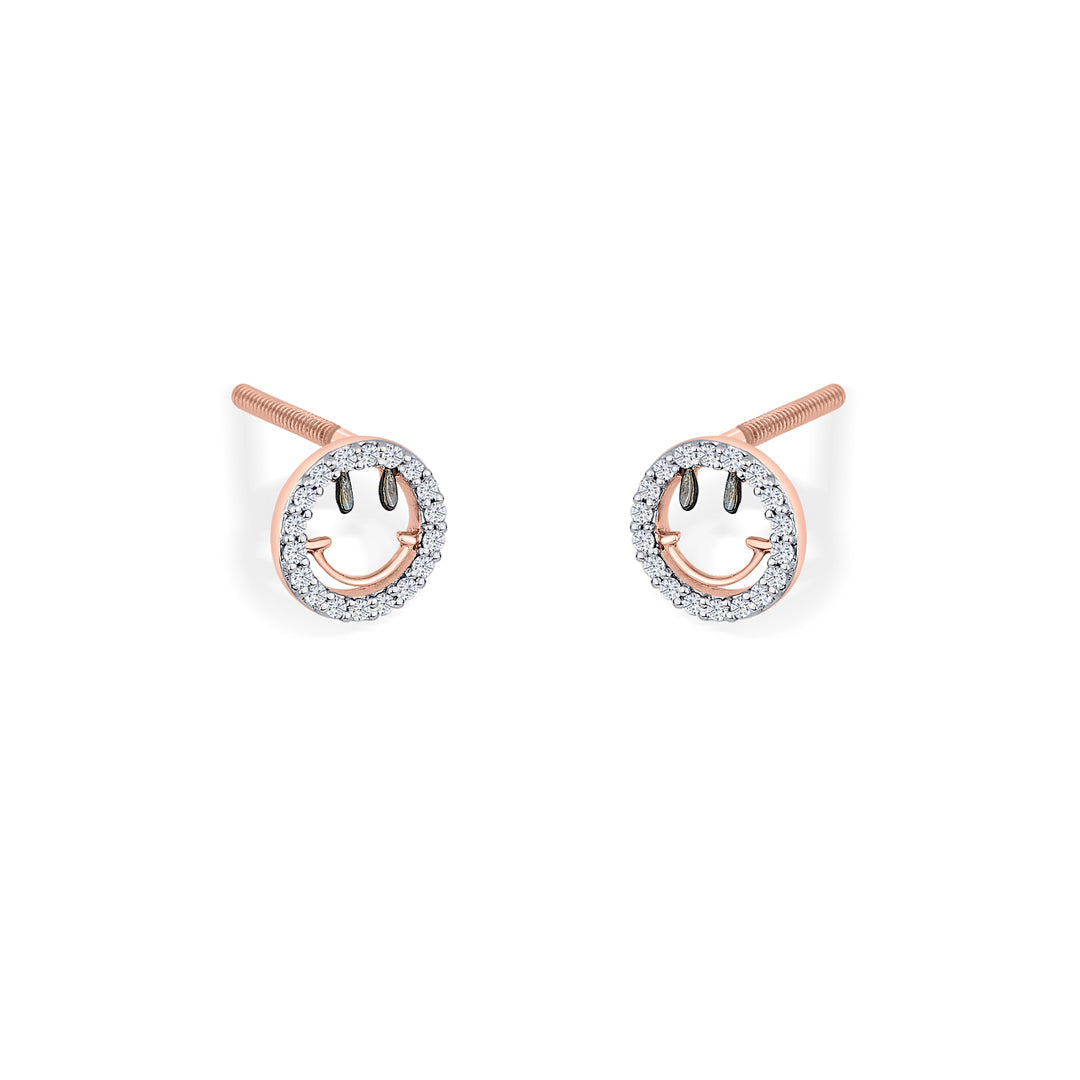 Joy Gleam Diamond & Gold Stud Earrings for Women