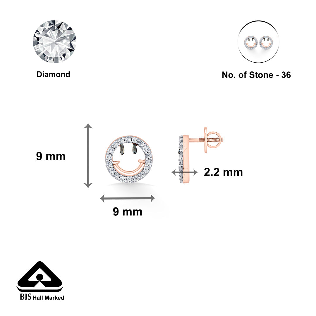 Joy Gleam Diamond & Gold Stud Earrings for Women