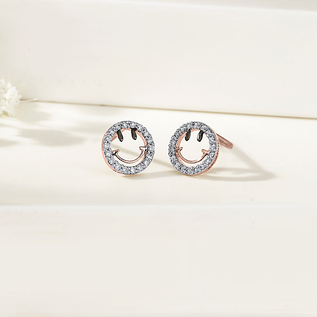 Joy Gleam Diamond & Gold Stud Earrings for Women