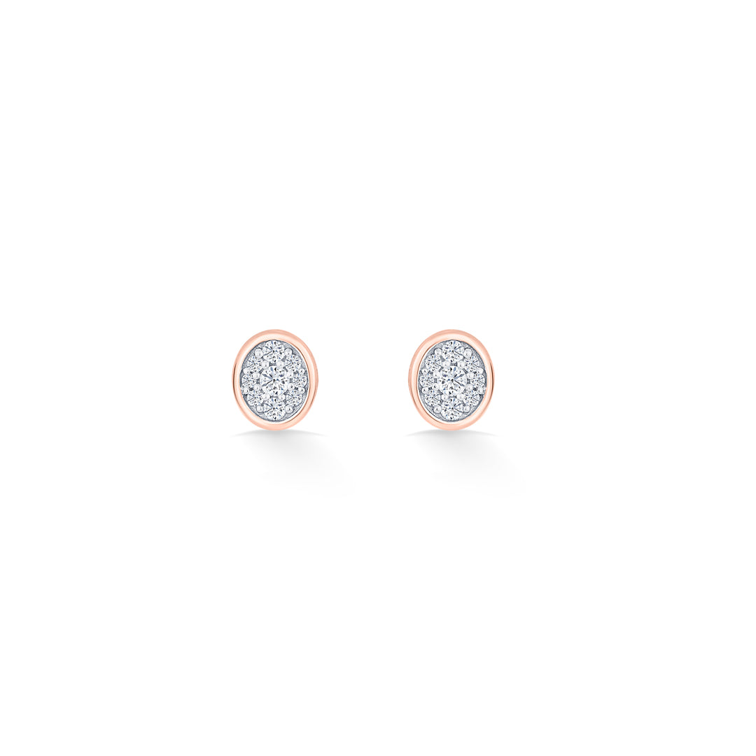 Vintage Shine Diamond & Gold Stud Earrings for Women