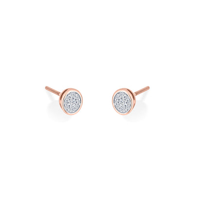 Vintage Shine Diamond & Gold Stud Earrings for Women