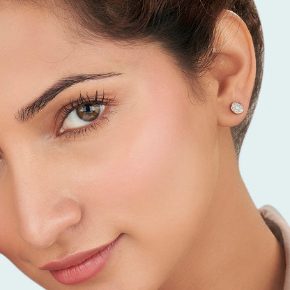 Vintage Shine Diamond & Gold Stud Earrings for Women