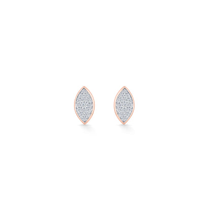 Marquise Gleam Diamond & Gold Stud Earrings for Women