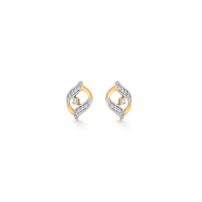 Regal Gleam Diamond & Gold Stud Earrings for Women