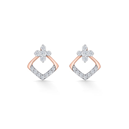 Aurora Peak Diamond & Gold Stud Earrings for Women