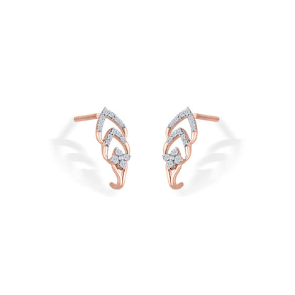 Ornate Gleam Diamond & Gold Hoops & Huggies Earrings for Women