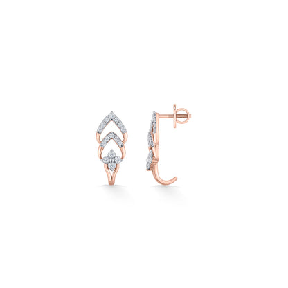 Ornate Gleam Diamond & Gold Hoops & Huggies Earrings for Women