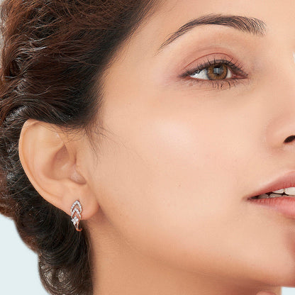 Ornate Gleam Diamond & Gold Hoops & Huggies Earrings for Women