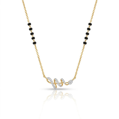 Helical Grace 9kt Diamond Mangalsutra