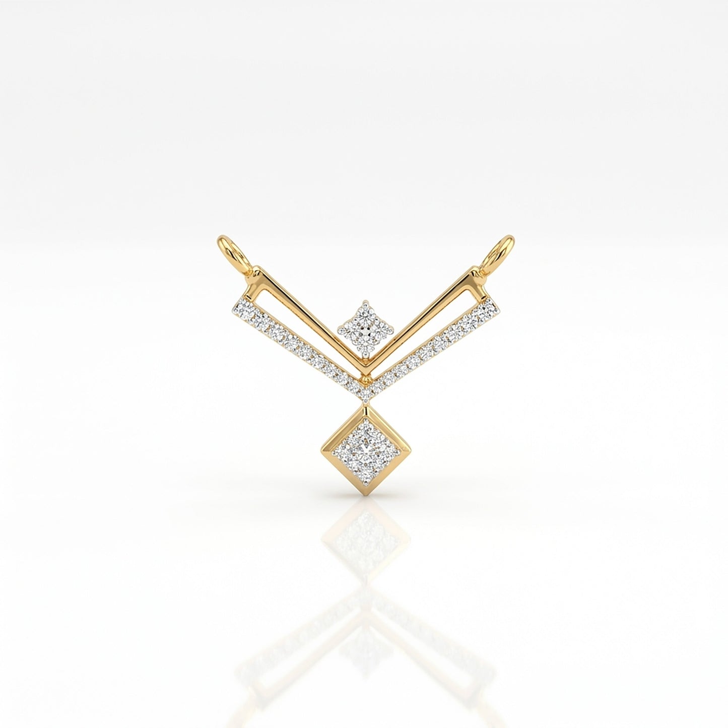 Petal Glow 9kt Diamond Mangalsutra