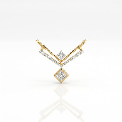 Petal Glow 9kt Diamond Mangalsutra