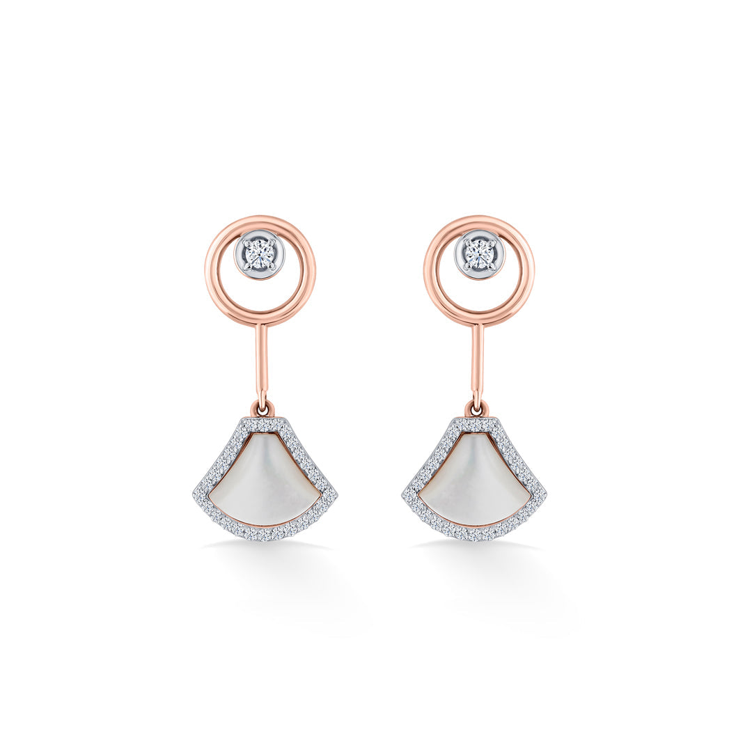 Opal Glow Diamond & Gold Drops & Danglers Earrings for Women
