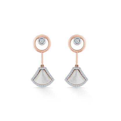 Opal Glow Diamond & Gold Drops & Danglers Earrings for Women