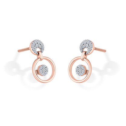 Orbit Shine Diamond & Gold Drops & Danglers Earrings for Women