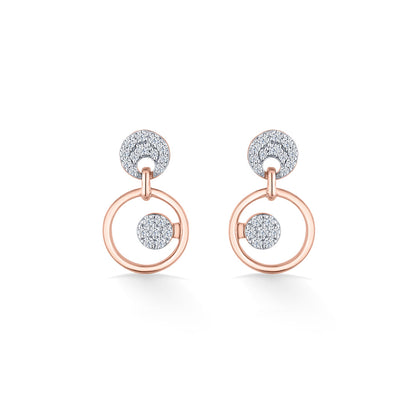Orbit Shine Diamond & Gold Drops & Danglers Earrings for Women