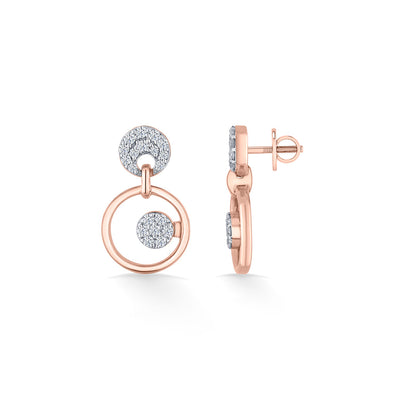 Orbit Shine Diamond & Gold Drops & Danglers Earrings for Women