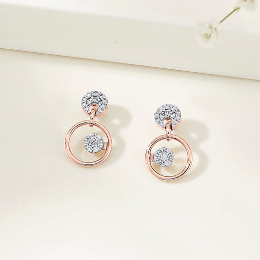 Orbit Shine Diamond & Gold Drops & Danglers Earrings for Women