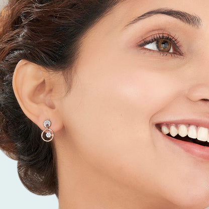 Orbit Shine Diamond & Gold Drops & Danglers Earrings for Women