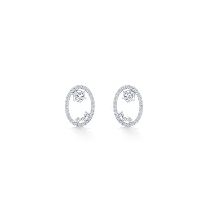 Celestial Essence Diamond & Gold Stud Earrings for Women