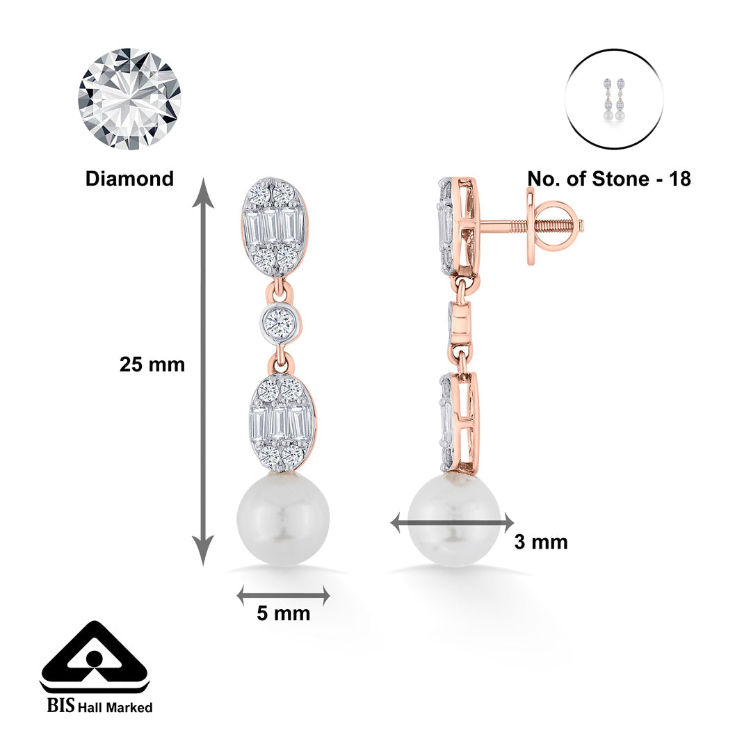 Seraph Gleam Diamond & Gold Drops & Danglers Earrings for Women