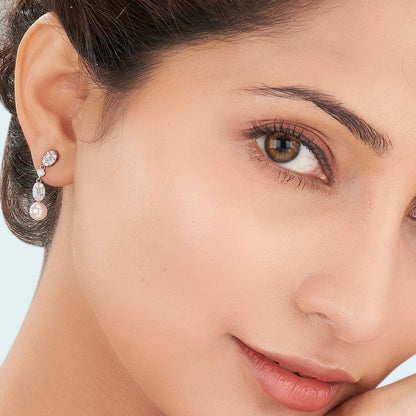 Seraph Gleam Diamond & Gold Drops & Danglers Earrings for Women