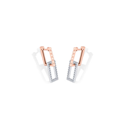 Stellar Frame Diamond & Gold Hoops & Huggies Earrings for Women